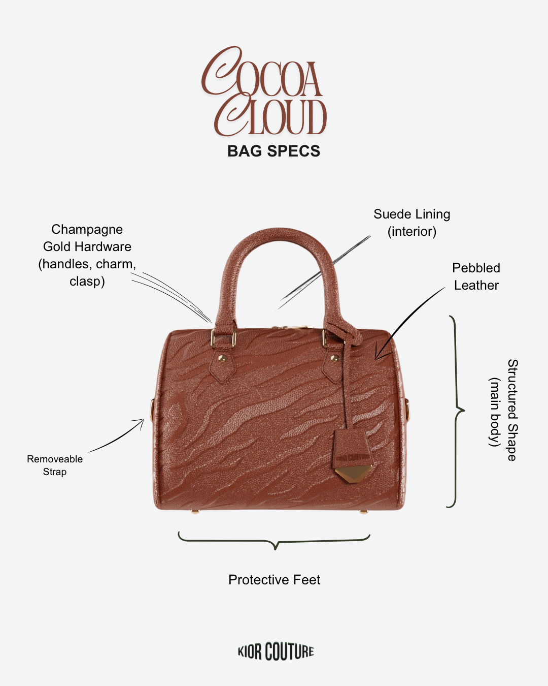 Cocoa Cloud Boston Bag